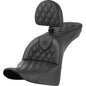 SADDLEMEN Roadsofa™ Seat - with Backrest - Lattice Stitch 818-33-182BR