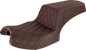 SADDLEMEN Step Up Seat - Front Lattice/Rear Smooth - Brown - Challenger I20-06-172BR