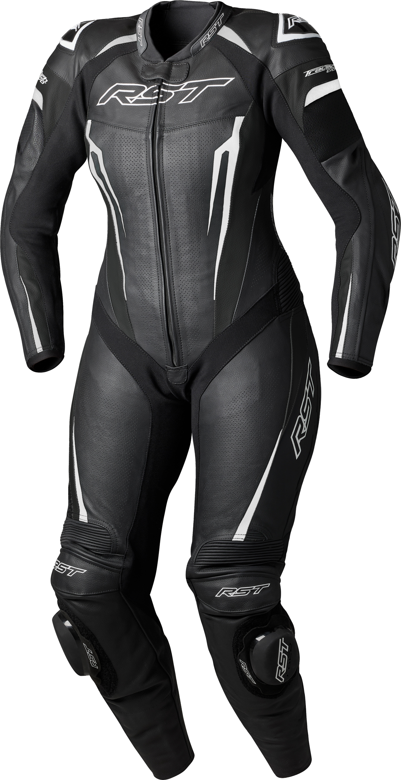 RST Womens Tractech Evo D3o Suit Black/White Leather Xs 556-3706008