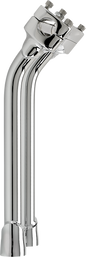 BILTWELL Risers - Murdock - Oversized - Pullback - 12" - Chrome 6414-105-12