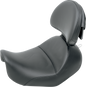 SADDLEMEN Heels Down Solo Seat - With Backrest - Plain - Black - XL 807-03-0041