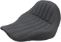 SADDLEMEN Knuckle Solo Seat - Ribbed - Black 818-29-0023
