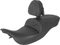 SADDLEMEN RoadSofa Seat - With Backrest - Black W/Black Stitching 897-07-187BR
