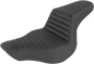 SADDLEMEN Step-Up Seat - Front Tuck-n-Roll/Rear Lattice Stitch - Black 813-27-176