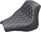 SADDLEMEN Renegade Solo Seat - Lattice Stitched - Black 818-28-002LS
