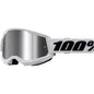 100%  Strata 2 Junior Goggle - White - Silver Mirror 50032-00013