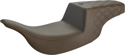 SADDLEMEN Unknown Industries Seat - Front Carbon Fiber/Black Gripper Lumbar/Rear Lattice Stitch - FL UN97-07-173BR