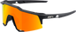 100% Speedcraft Sunglasses - Black - Red Mirror 60007-00008