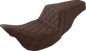 SADDLEMEN Step-Up Seat - Front Lattice Stitch - Brown - FL '08-'23 808-07B-172BR