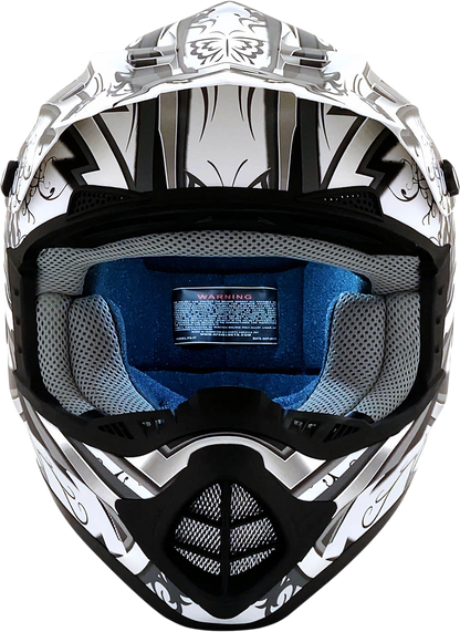 AFX FX-17Y Helmet - Butterfly - Matte White - Large 0111-1392