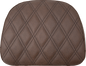 SADDLEMEN Touring Sissy Bar Pad - Brown - Lattice Stitch - Indian '14-'22 61145