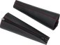 SHOW CHROME Seat Belt Covers - Black w/ Red Stitching H44-5RED