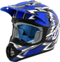 AFX FX-17 Helmet - Butterfly - Matte Blue - Large 0110-7124