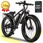 1500W Fat Tire Off Road Electric E Bike 34MPH
