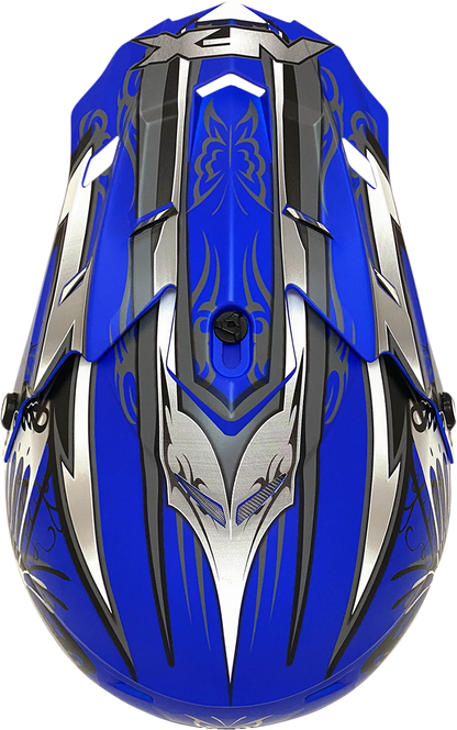 AFX FX-17 Helmet - Butterfly - Matte Blue - Medium 0110-7123