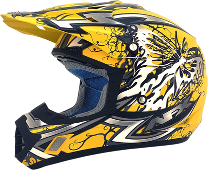 AFX FX-17Y Helmet - Butterfly - Matte Yellow - Large 0111-1395