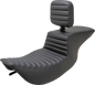SADDLEMEN Tour Step Up Seat - Rider Backrest - Tuck-n-Roll - FLHR/FLHX '97-'07 897-06-191BR