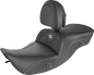 SADDLEMEN Heated Roadsofa Seat - Carbon Fiber - W/Backrest 897-06-185BRHC