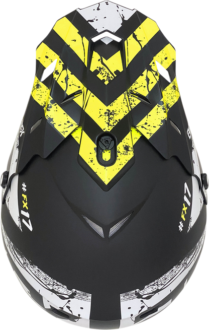 AFX FX-17Y Helmet - Attack - Matte Black/Hi-Vis Yellow - Medium 0111-1415