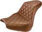 SADDLEMEN Step-Up Seat - Full Lattice Stitch - Brown - FXBR/S 818-31-175BR