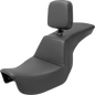 SADDLEMEN Tour Step Up Seat - Rider Backrest - Plain - Dyna '06-'17 806-04-194BR