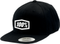 100% Icon Snapback Hat - Black/White 20044-00000
