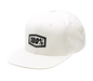 100% Icon Snapback Hat - White - One Size 20044-00007