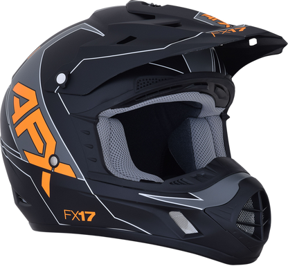 AFX FX-17 Helmet - Aced - Matte Black/Orange - 2XL 0110-6508