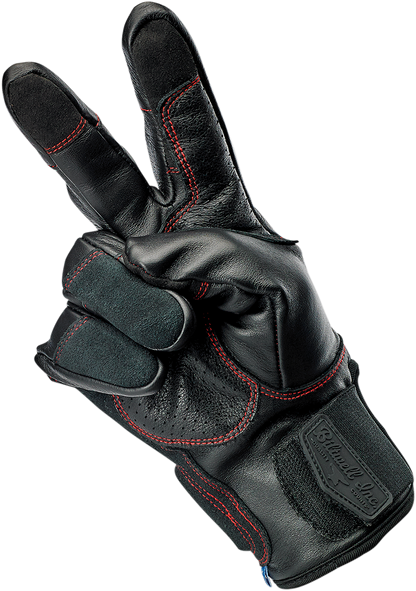 BILTWELL Belden Gloves - Redline - XS 1505-0108-301