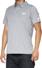 100% Corpo Polo Shirt - Heather Gray/White - XL 35019-252-13