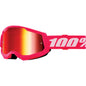 100% Strata 2 Junior Goggle - Pink - Red Mirror 50032-00011