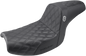 SADDLEMEN Seat - Pro Series SDC Performance Without Backrest - Full Lattice Stitch/Lumbar Gripper - Black SC88209DB