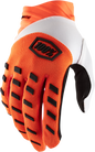 100% Airmatic Gloves - Fluorescent Orange - Small 10000-00020