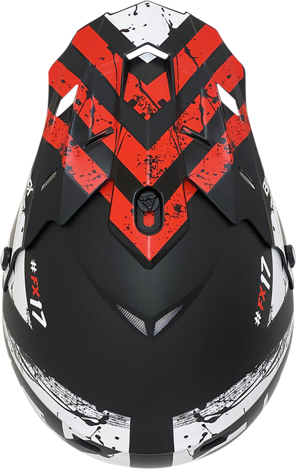 AFX FX-17Y Helmet - Attack - Matte Black/Red - Small 0111-1402