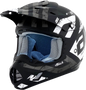 AFX FX-17Y Helmet - Attack - Matte Black/Silver - Medium 0111-1400