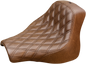 SADDLEMEN Renegade Solo Seat - Lattice Stitched - Brown 818-28-002BLS