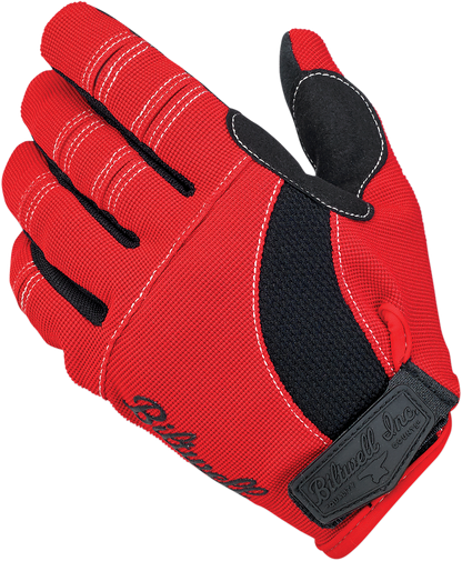 BILTWELL Moto Gloves - Red/Black/White - Small 1501-0804-002