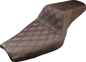 SADDLEMEN Step-Up Seat - Front Lattice Stitch - Brown - XL 807-03-172BR
