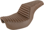 SADDLEMEN Step-Up Seat - Front Tuck-n-Roll/Rear Lattice Stitch - Brown 818-30-176BR
