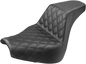 SADDLEMEN Step-Up Seat - Front Lattice Stitch - Black 818-31-172