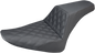 SADDLEMEN Step-Up Seat - Front Lattice Stitch - Black - FLS 812-26-172
