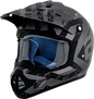AFX FX-17 Helmet - Attack - Frost Gray/Matte Black - 4XL 0110-7636