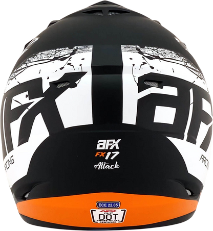 AFX FX-17 Helmet - Attack - Matte Black/Orange - XL 0110-7158