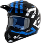 AFX FX-17Y Helmet - Attack - Matte Black/Blue - Medium 0111-1409