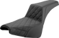 SADDLEMEN Step-Up Seat - Front Lattice Stitch - Black 818-30-172