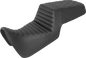 SADDLEMEN Step Up Seat - Front Tuck-n-Roll/Rear Lattice Stitch - Black 821-34-176