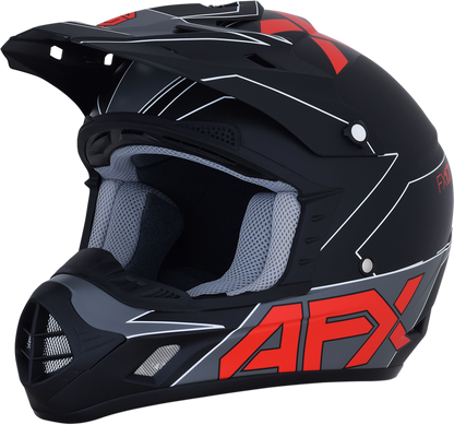 AFX FX-17 Helmet - Aced - Matte Black/Red - XL 0110-6487