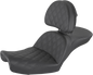 SADDLEMEN Explorer Seat - Lattice Stitched - Backrest 896-04-030LS