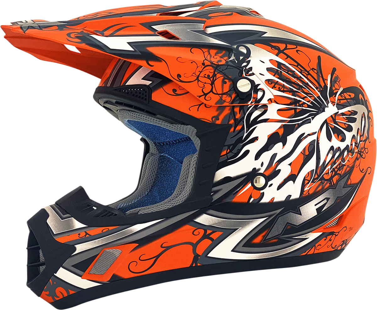 AFX FX-17 Helmet - Butterfly - Matte Orange - Medium 0110-7113