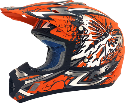 AFX FX-17 Helmet - Butterfly - Matte Orange - Medium 0110-7113